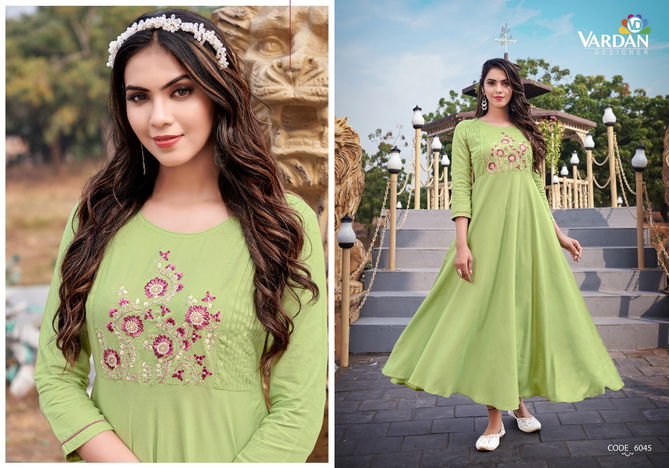 Vardan Ravia 2 Designer Fancy Festive Wear Anarkali Kurti Collection